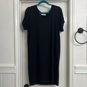 XL Zenana Black Tshirt Dress with Pockets, NWOT
